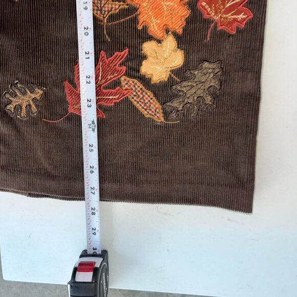 vintage 90s brown boho autumnal granola corduroy midi skirt - Picture 7 of 8